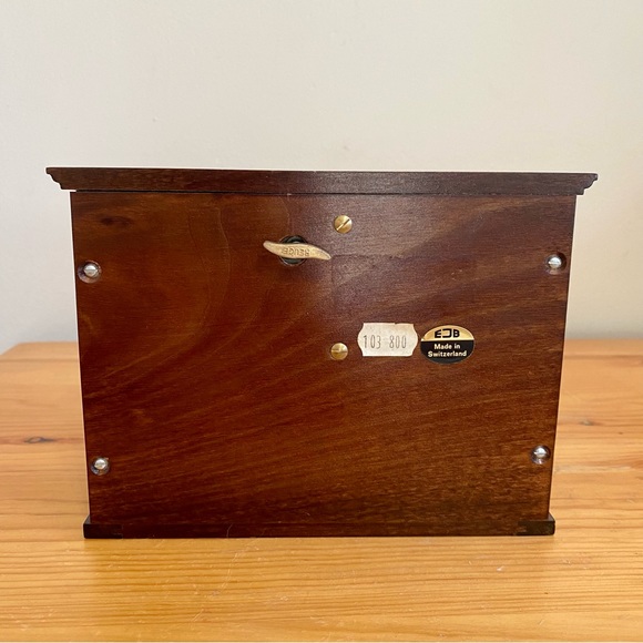 Vintage Upright Piano Music Box Reuge Swiss Musical The Entertainer Miniature - Picture 9 of 10